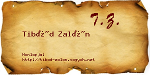 Tibád Zalán névjegykártya